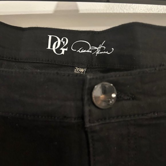 DIANE GILMAN (DG2)  BLACK JEANS PLUS SIZE 28W - Picture 2 of 3